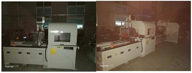 铝型材切割机DS-A800用于汽车坐垫支架切割，精度15个丝，粗糙度2A